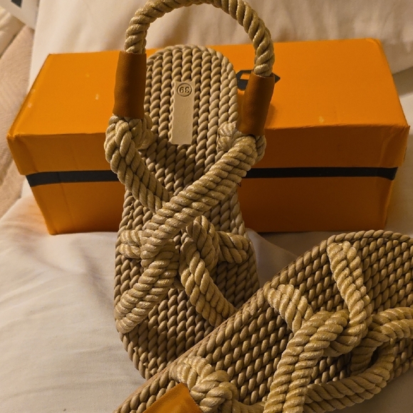 NEW Braided Rope Sandals (In Box) - Picture 3 of 3